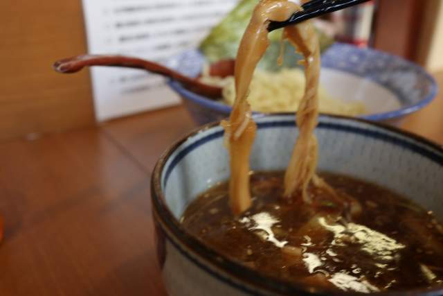 ばんやのつけ麺のタレと穂先メンマ