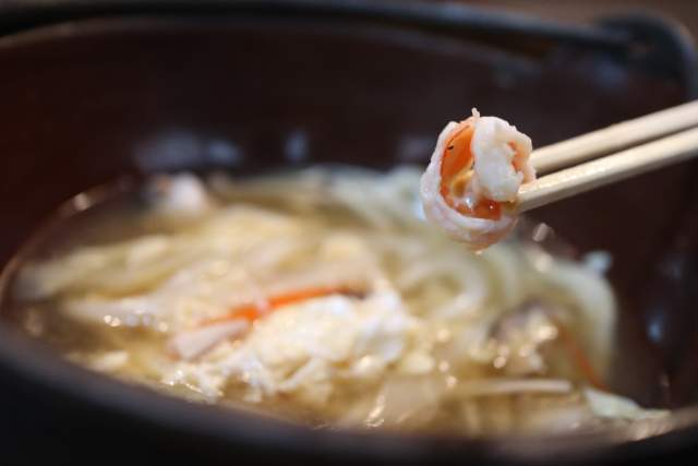 うどんに入っていた海老